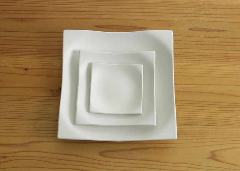 白皿 金飾陶里 第31集 石割金彩正角皿12枚⓶ 白皿 金飾陶里 第31集 石割金彩正角皿12枚