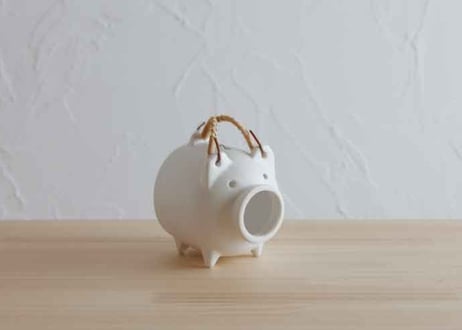 蚊やりブタ　こぶり　白