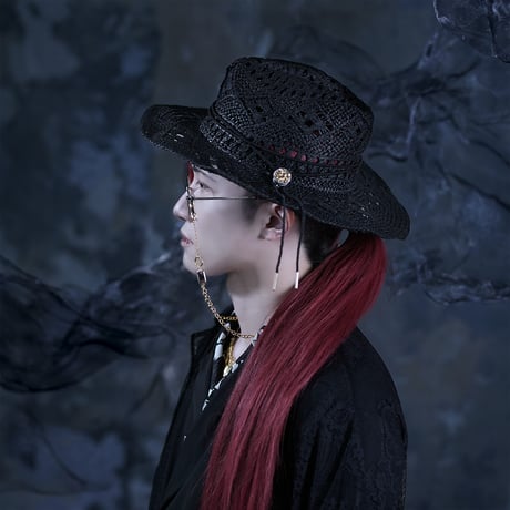 Camellia FEDORA STRAW HAT