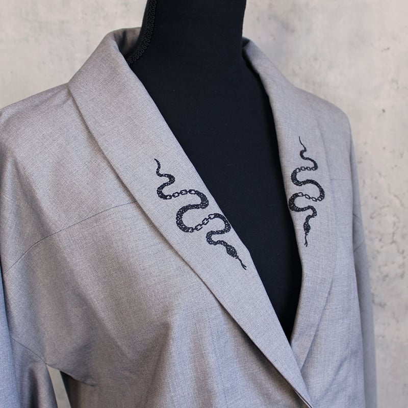 KIMONO SHORT JACKET(GRAY) | CuLLt