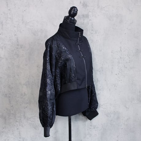 CHINA SHEER BLOUSON(BLACK)