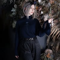 MYSTIC ROSE SHEER TOPS(NAVY)