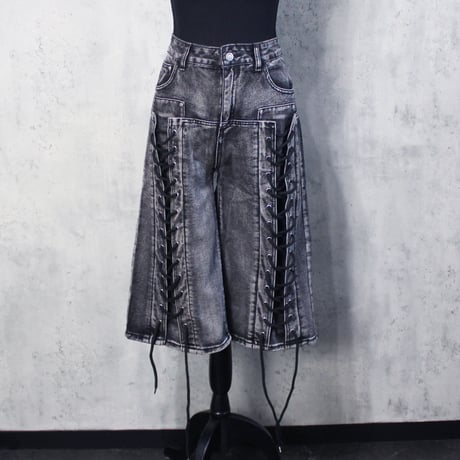 LACE UP HALF PANTS