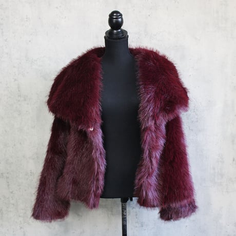 FAKE FUR JACKET(WINE)