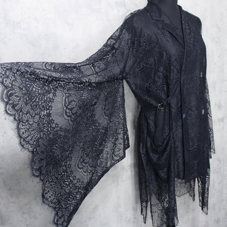 Camellia LACE KIMONO JACKET(BLACK)