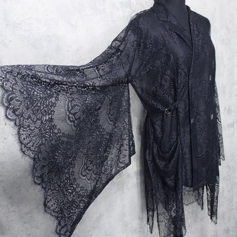 Camellia LACE KIMONO JACKET(BLACK) | CuLLt