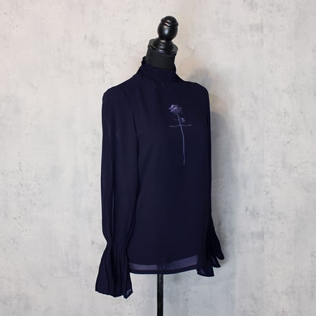 MYSTIC ROSE SHEER TOPS(NAVY)