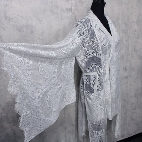 Camellia LACE KIMONO JACKET(GRAY)