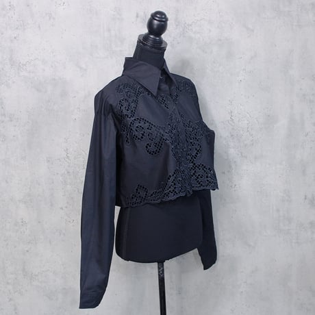 BATTENN LACE SHIRT(BLACK)