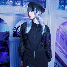 CuLLt チャイナ風シースルーブルゾン CHINA SHEER BLOUSON(BLUE) | CuLLt