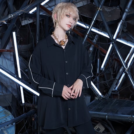 SEBONE SHIRT(BLACK×WHITE)