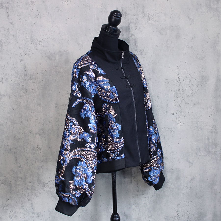 あちゃ スヌード ブルゾン CHINA SHEER BLOUSON(BLUE) | CuLLt