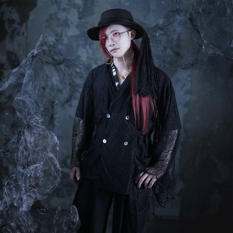 Camellia LACE KIMONO JACKET(BLACK) | CuLLt