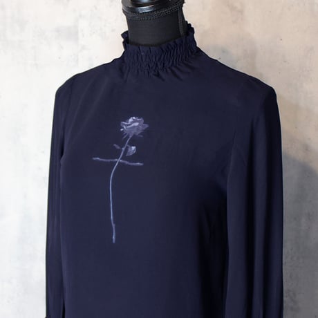 MYSTIC ROSE SHEER TOPS(NAVY)