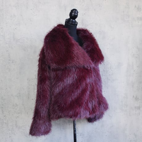 FAKE FUR JACKET(WINE)