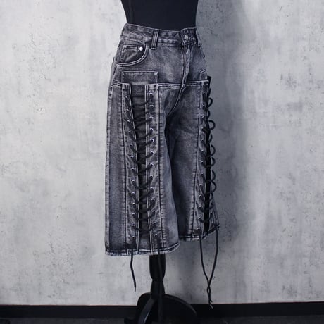 LACE UP HALF PANTS