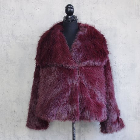 FAKE FUR JACKET(WINE)