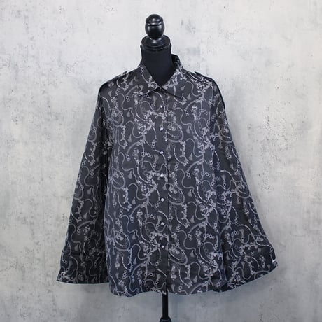 GAMBLE SHIRT (BLACK×SILVER)