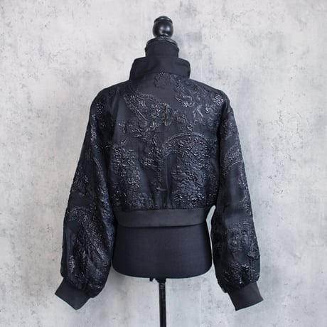 CHINA SHEER BLOUSON(BLACK)