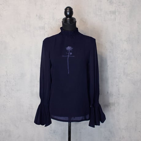 MYSTIC ROSE SHEER TOPS(NAVY)