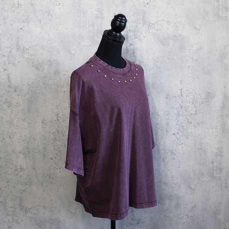 PYRAMID RIVET T-SHIRT(WINE)