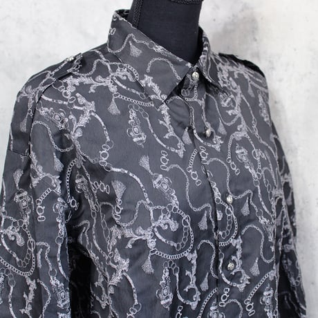 GAMBLE SHIRT (BLACK×SILVER)