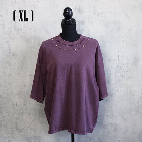 PYRAMID RIVET T-SHIRT(WINE)