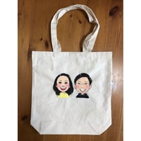 似顔絵屋tomomi の似顔絵キャンバストートバック（Mサイズ）