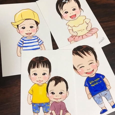 似顔絵屋tomomi の似顔絵 2Ｌサイズ