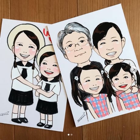 似顔絵屋tomomi の似顔絵 2Ｌサイズ