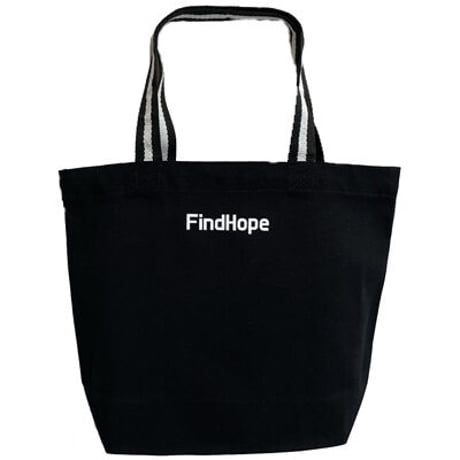 ちょっとしたお出かけに最適!!FindHope(ファインドホープ)_レギュラー_キャンパス_トートバッグ【ブラック(BK＆WT)】_FH010
