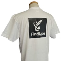 メインロゴを背中にプリント!!FindHope(ファインドホープ)_男女兼用_バック_メインロゴ２_半袖Ｔシャツ【ホワイト】_FH009