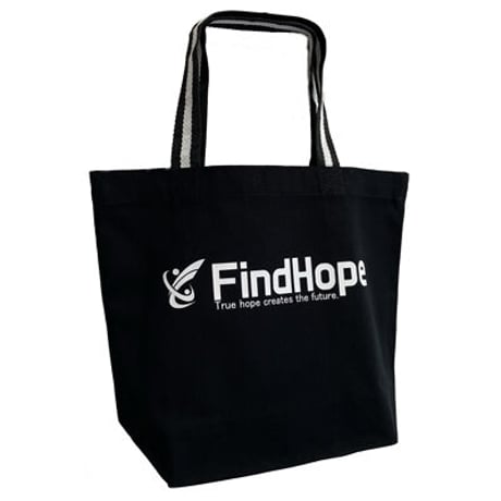 ちょっとしたお出かけに最適!!FindHope(ファインドホープ)_レギュラー_キャンパス_トートバッグ【ブラック(BK＆WT)】_FH010