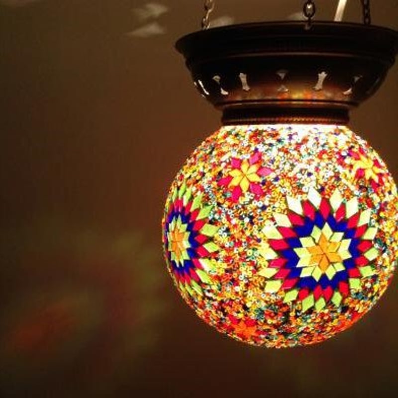 希少【トルコで購入】 トルコランプ 天井 シェードランプ 照明 シーリングライト 1_de56179b09bfcc88650e19eff101