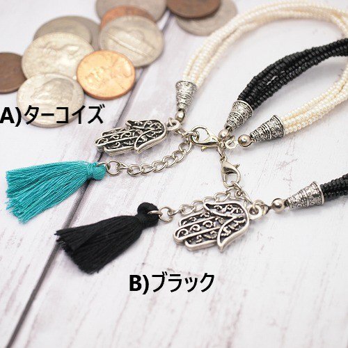 ハムサタッセルブレスレット | souq NOMAD