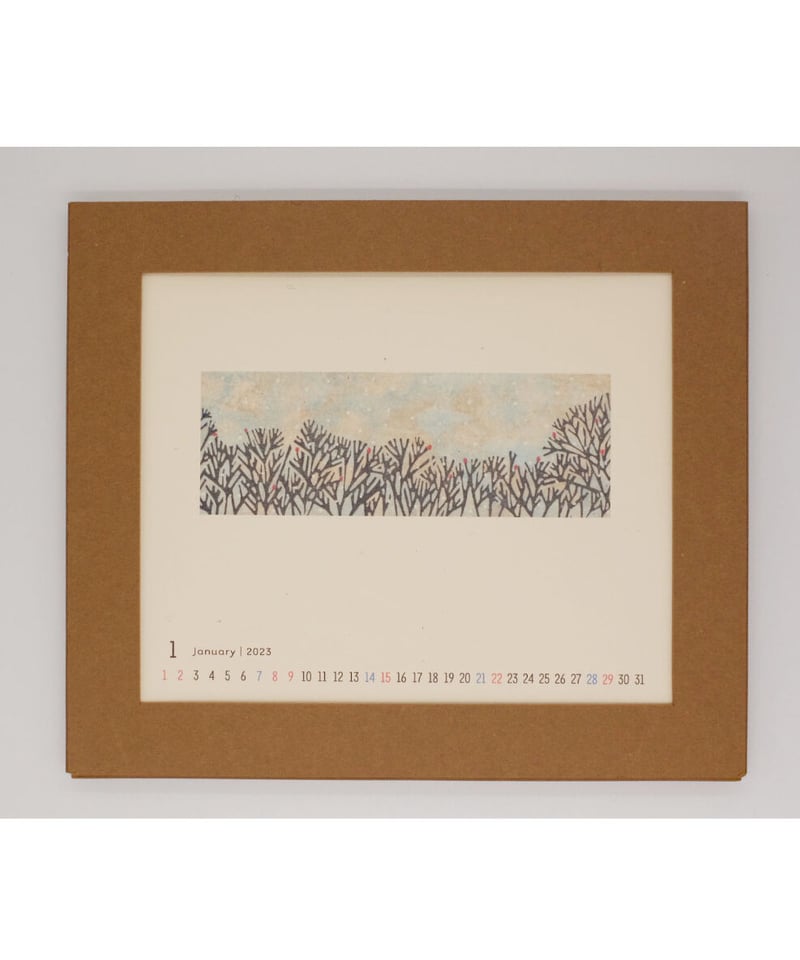 平岡瞳さん　版画 2023年 平岡瞳 木版画「空とおく」10 | URESICA