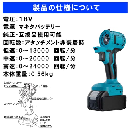 MGC マキタ互換 マルチツールセット DIYを楽しむ多機能工具セット １８Vバッテリ用