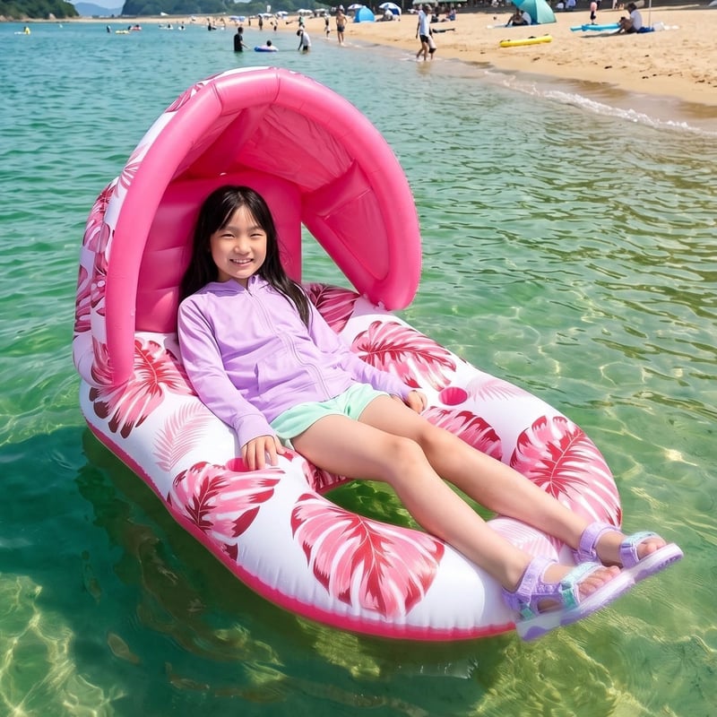 水上遊具シリーズ 水上ソファー 水上でのんびり楽しめるサンシェード