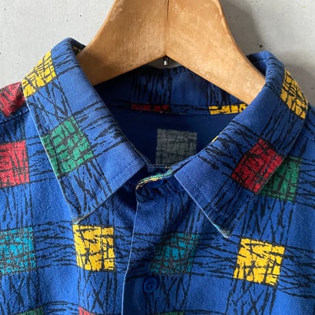 80s demier print shirt