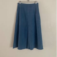 fringe denim skirt