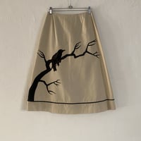 bird embroidery skirt