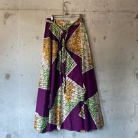 african batik wrap skirt