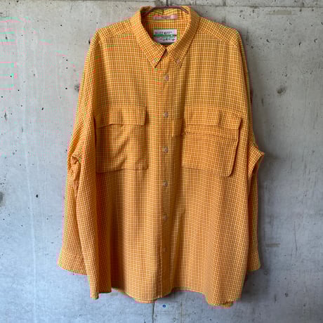 00s Y2K コロンビア PFG ナイロンフィッシングシャツ オレンジ テック 00s Y2K コロンビア PFG ナイロンフィッシングシャツ オレンジ
