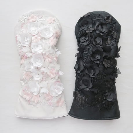 Driver Head Cover / Flower Embroidery
