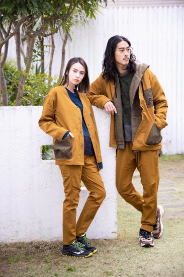 撥水ストレッチ ノーカラーカバーオール NO COLLAR COVERALL JACKET