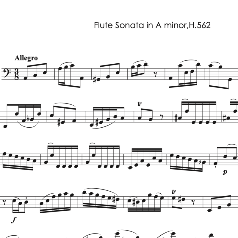 楽譜データ ”Sonata in A minor H.562 (C.P.E.Bach) Ⅰ〜Ⅲ 楽譜データ ”Sonata in A minor H.562 (C.P.E.Bach) Ⅰ〜Ⅲ