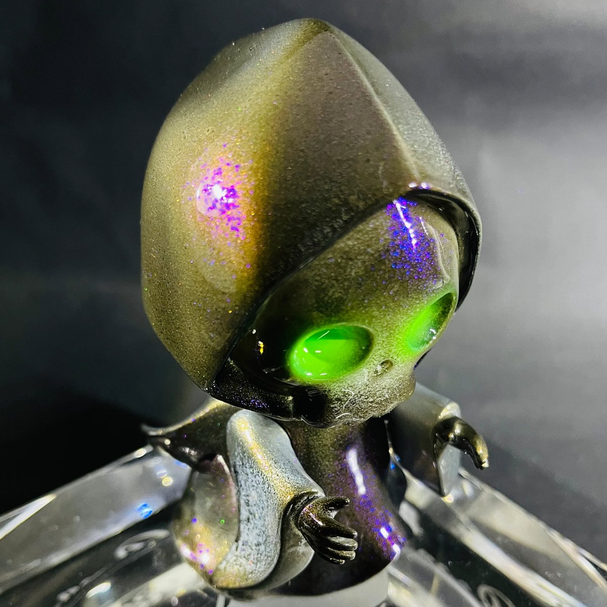 ドクロちゃん　青紫ラメ　梅ZAWAソフビ ドクロちゃん | 梅ZAWA ソフビ