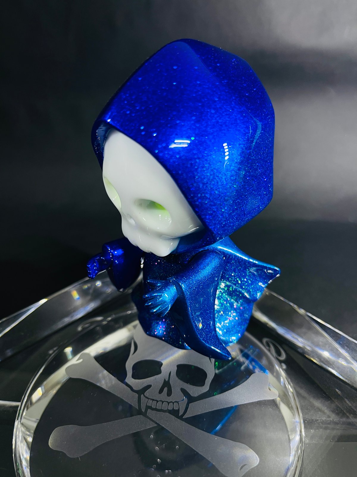 おしゃれドクロ　フィギュア 青ドクロちゃん 骸骨 髑髏 頭蓋骨 死神 悪魔 スカル ガイコツ