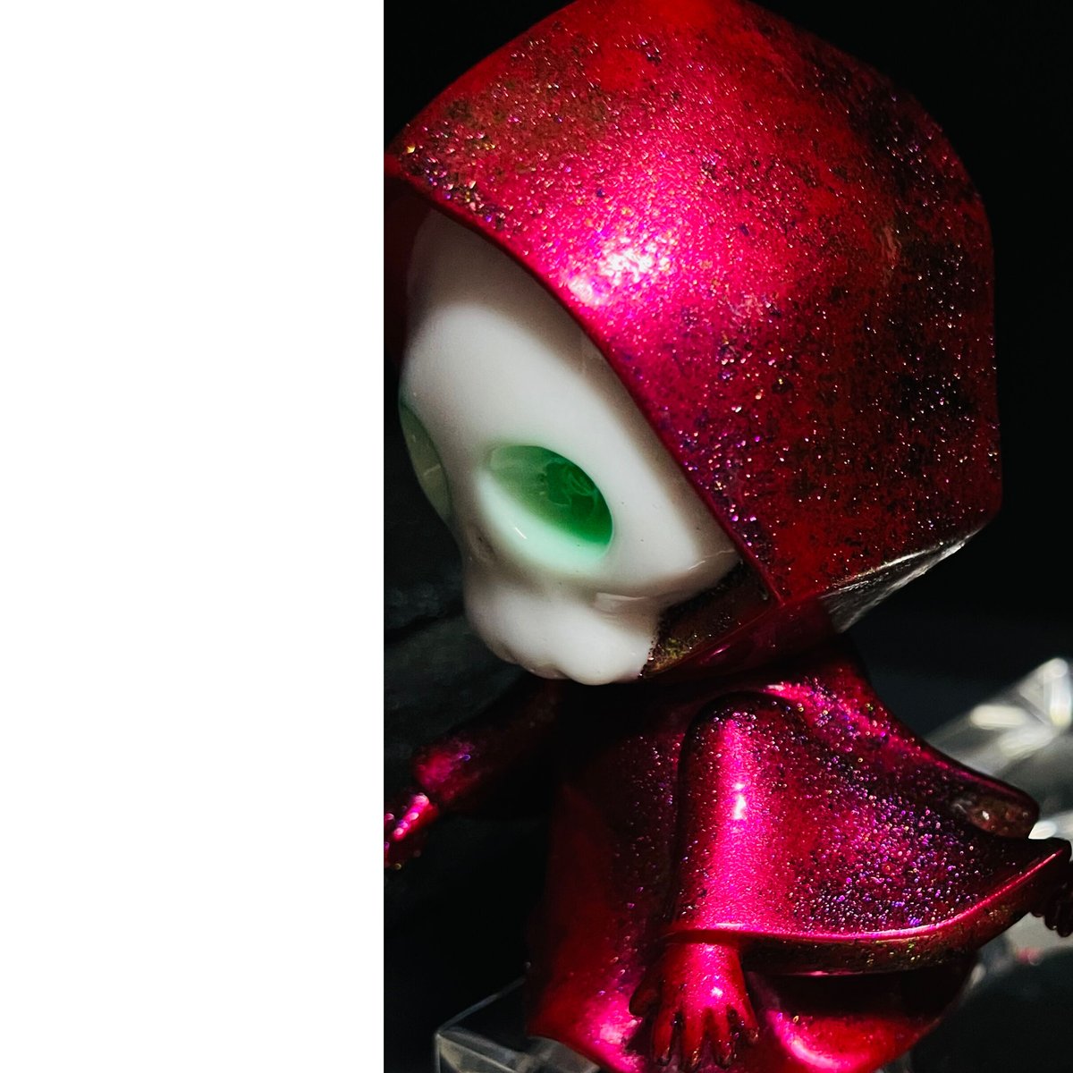 ドクロちゃん　青紫ラメ　梅ZAWAソフビ ドクロちゃん 青紫 | 梅ZAWA ソフビ