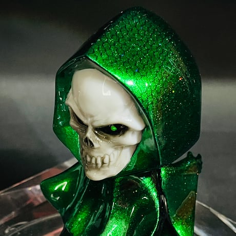 ドクロちゃん　青紫ラメ　梅ZAWAソフビ 梅ZAWA ソフビ